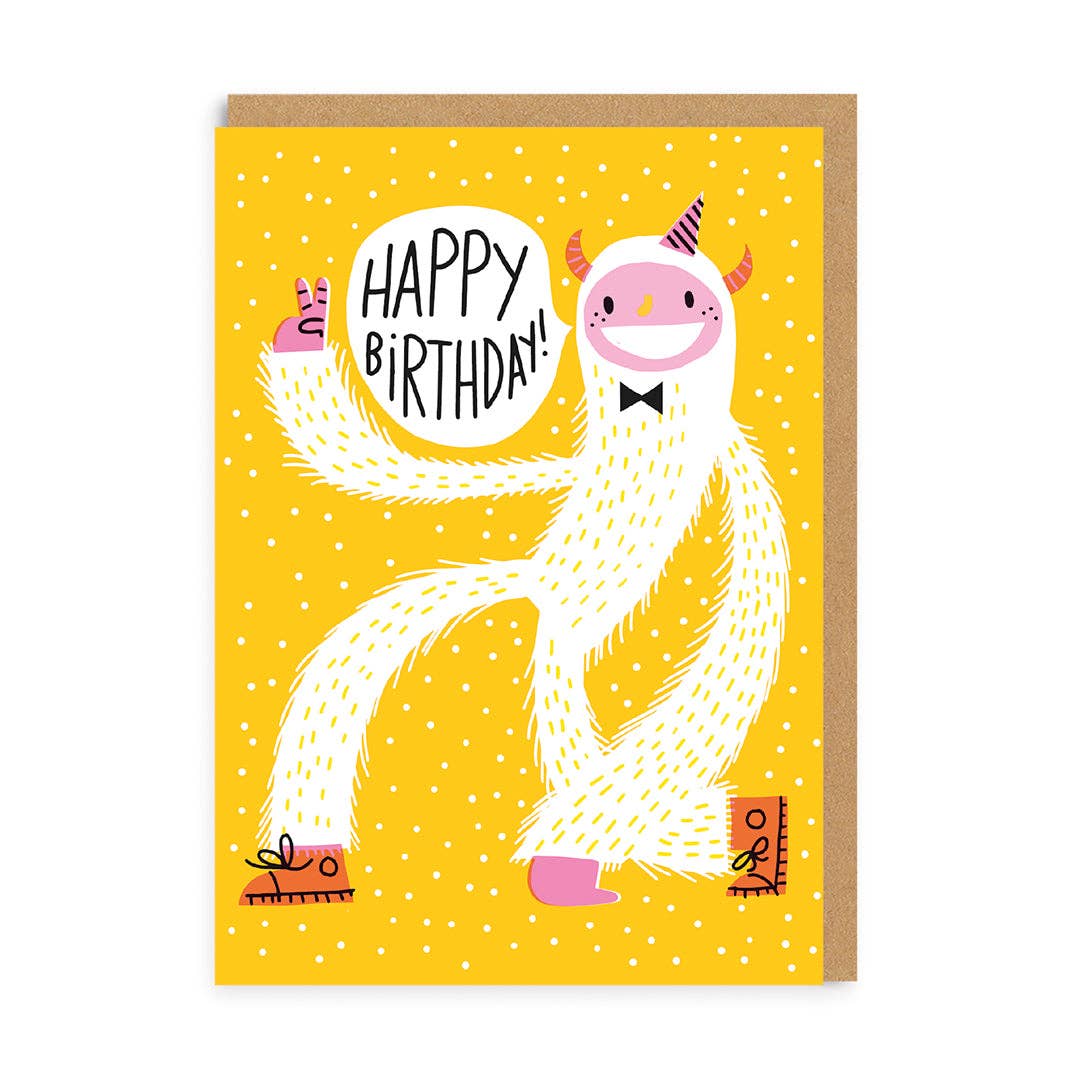 Ohh Deer: Happy Birthday Yeti Greeting Card