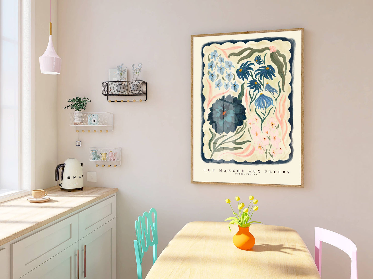 Kate Fox Design: Marché aux Fleurs (Unframed) - A4
