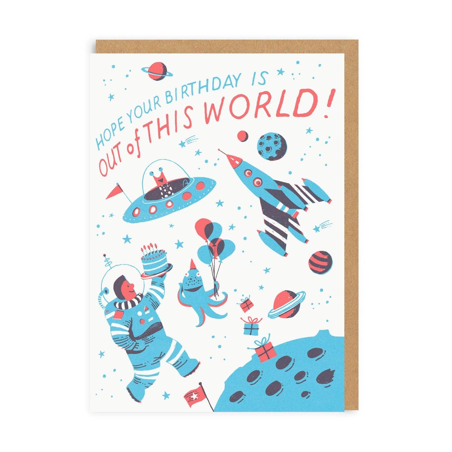 Ohh Deer: Space Birthday Card