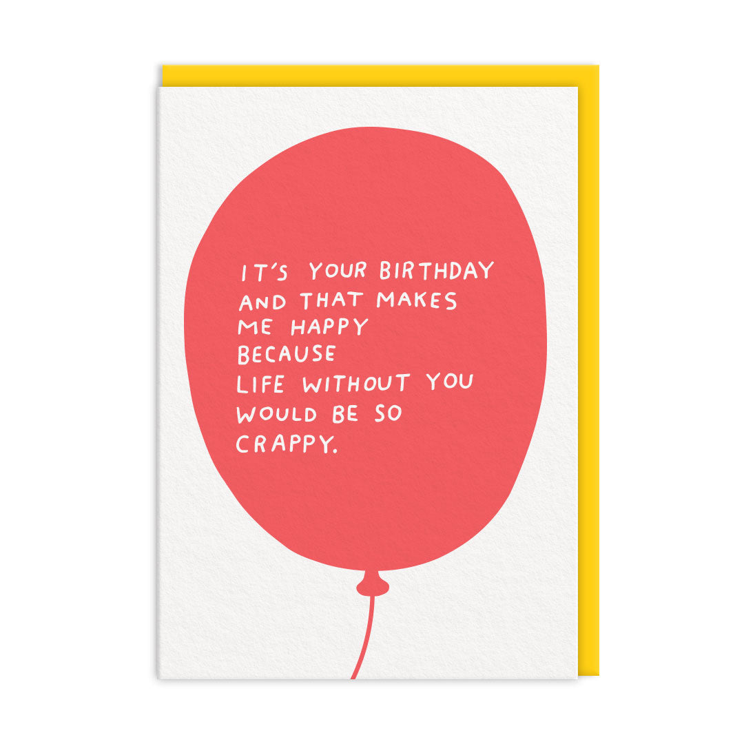 Ohh Deer Birthday Balloon Greeting Card
