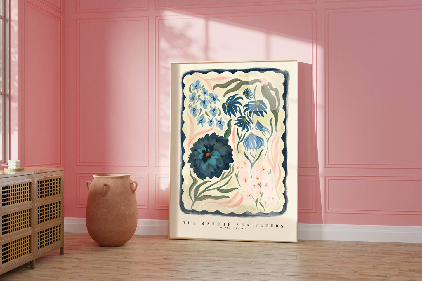 Kate Fox Design: Marché aux Fleurs (Unframed) - A4