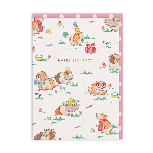 Cath Kidston: Guinea Pig Happy Birthday Greeting Card