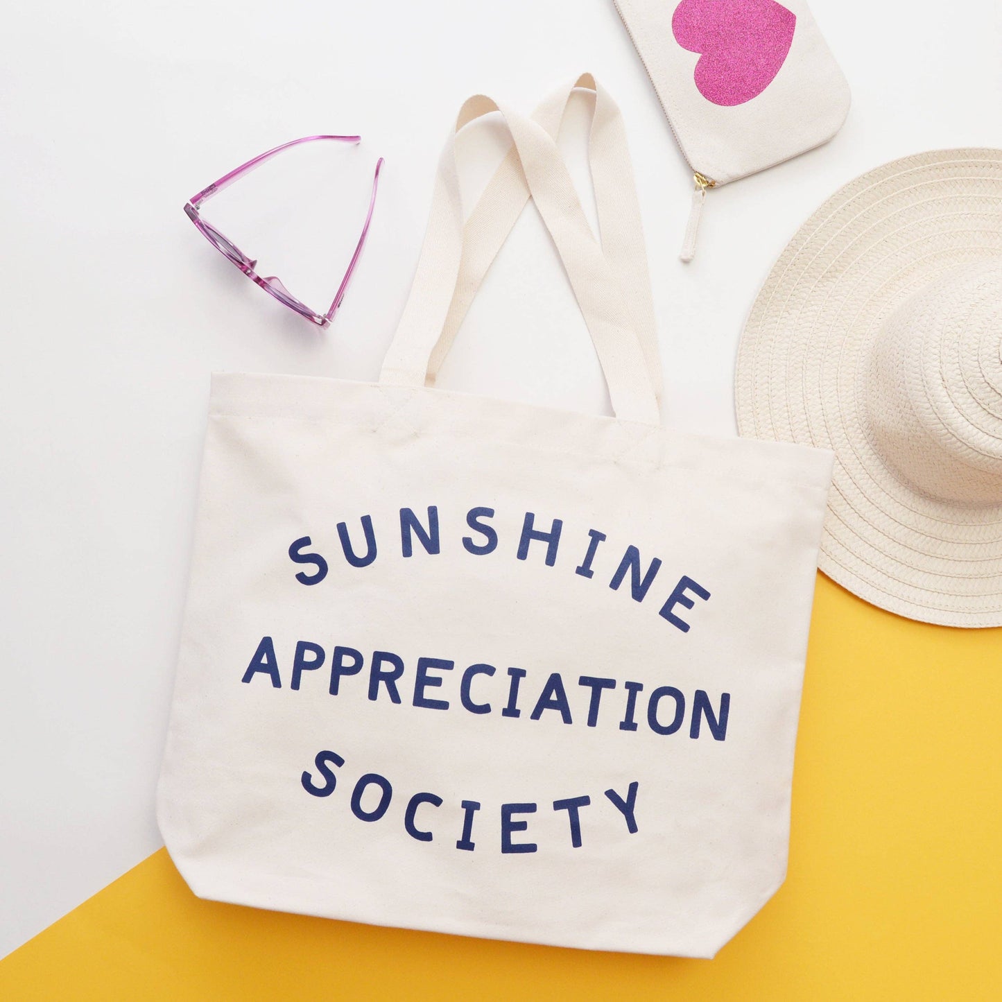 Alphabet Bags: Sunshine Appreciation Society - Big Canvas Tote Bag