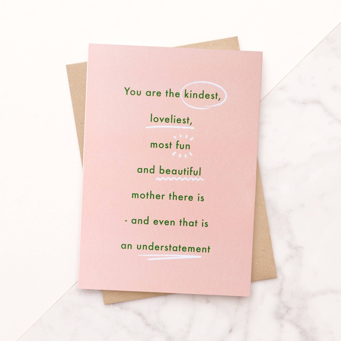 Alphabet Bags: The Kindest Mother - Greeting Card