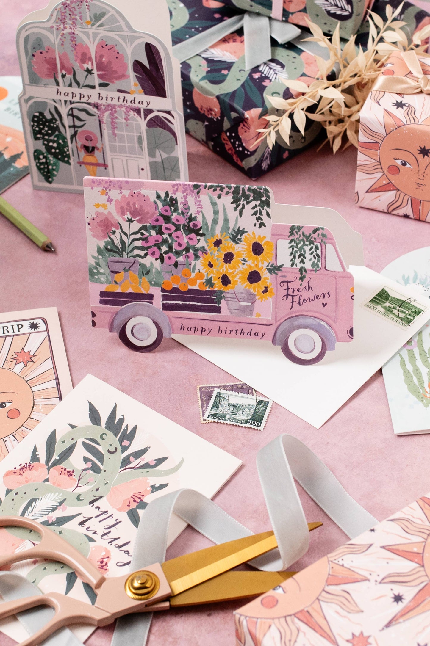 Sister Paper Co.: Flower Truck Birthday Card