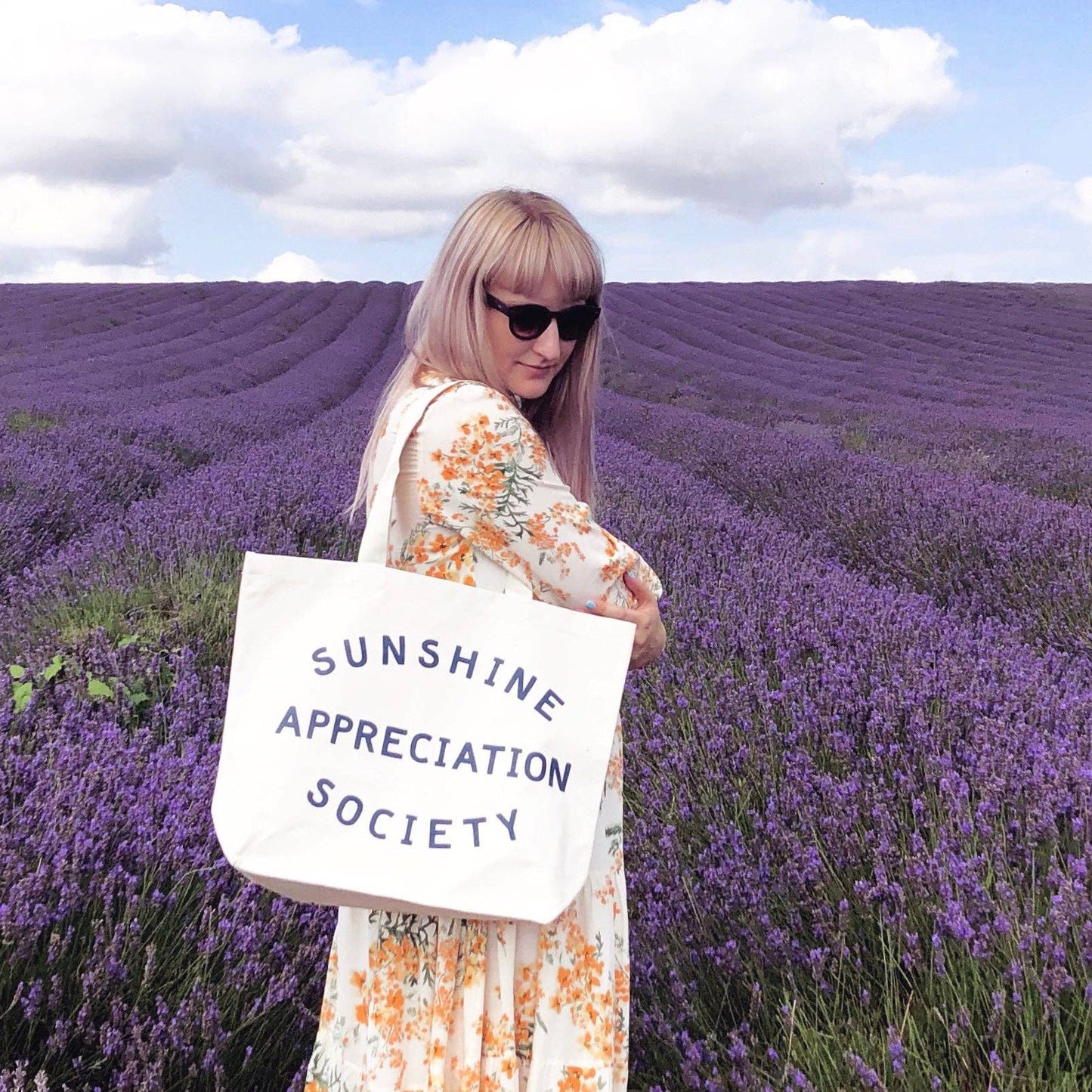 Alphabet Bags: Sunshine Appreciation Society - Big Canvas Tote Bag