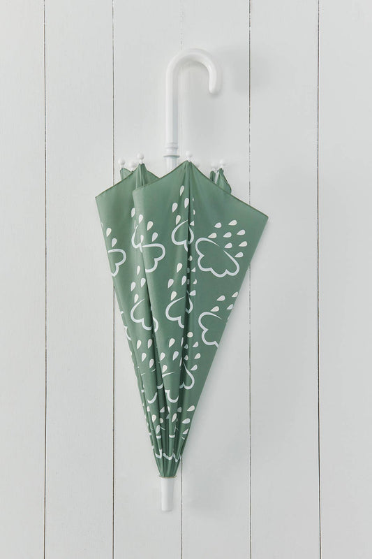 Grass & Air: Little Kids Colour-Revealing Umbrella in Khaki Green