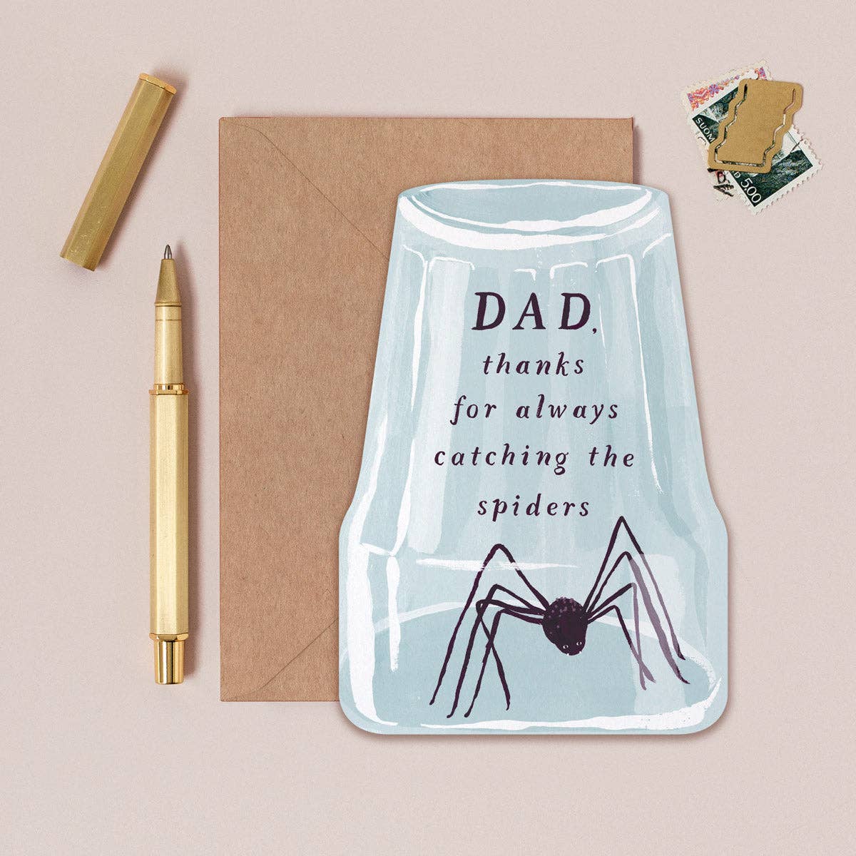 Sister Paper Co.: Spider Catching Dad Card