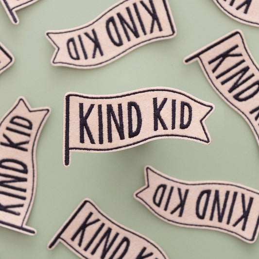 Alphabet Bags: Kind Kid - Embroidered Patch