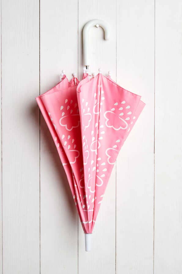 Grass & Air: Little Kids Colour-Revealing Umbrella in Baby Pink