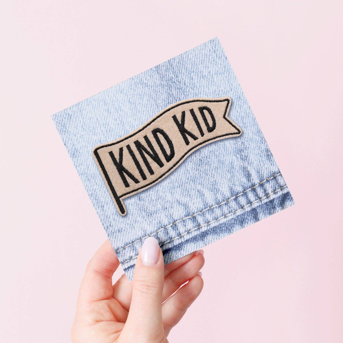 Alphabet Bags: Kind Kid - Embroidered Patch