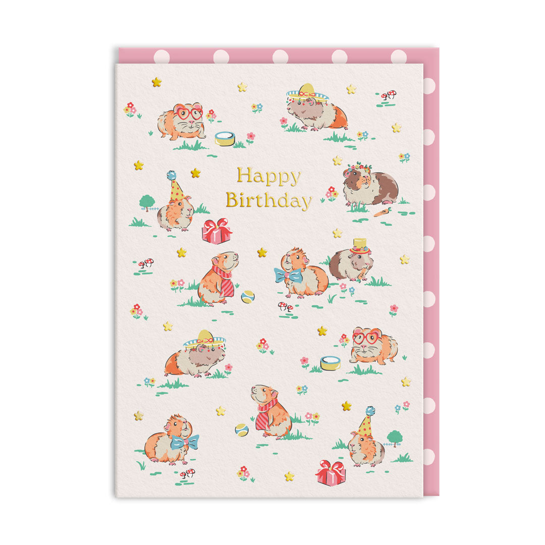 Cath Kidston: Guinea Pig Happy Birthday Greeting Card