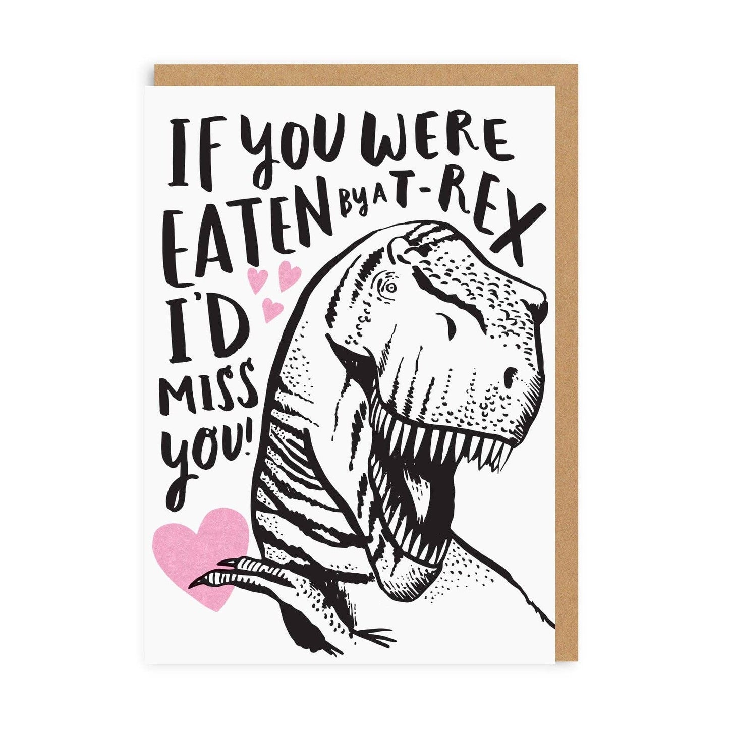 Ohh Deer: Eaten By A T-Rex Card