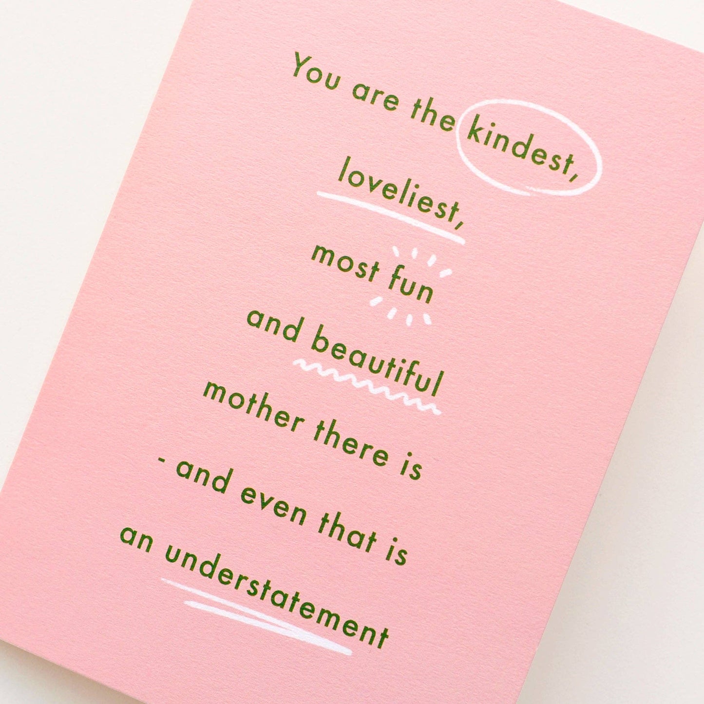 Alphabet Bags: The Kindest Mother - Greeting Card