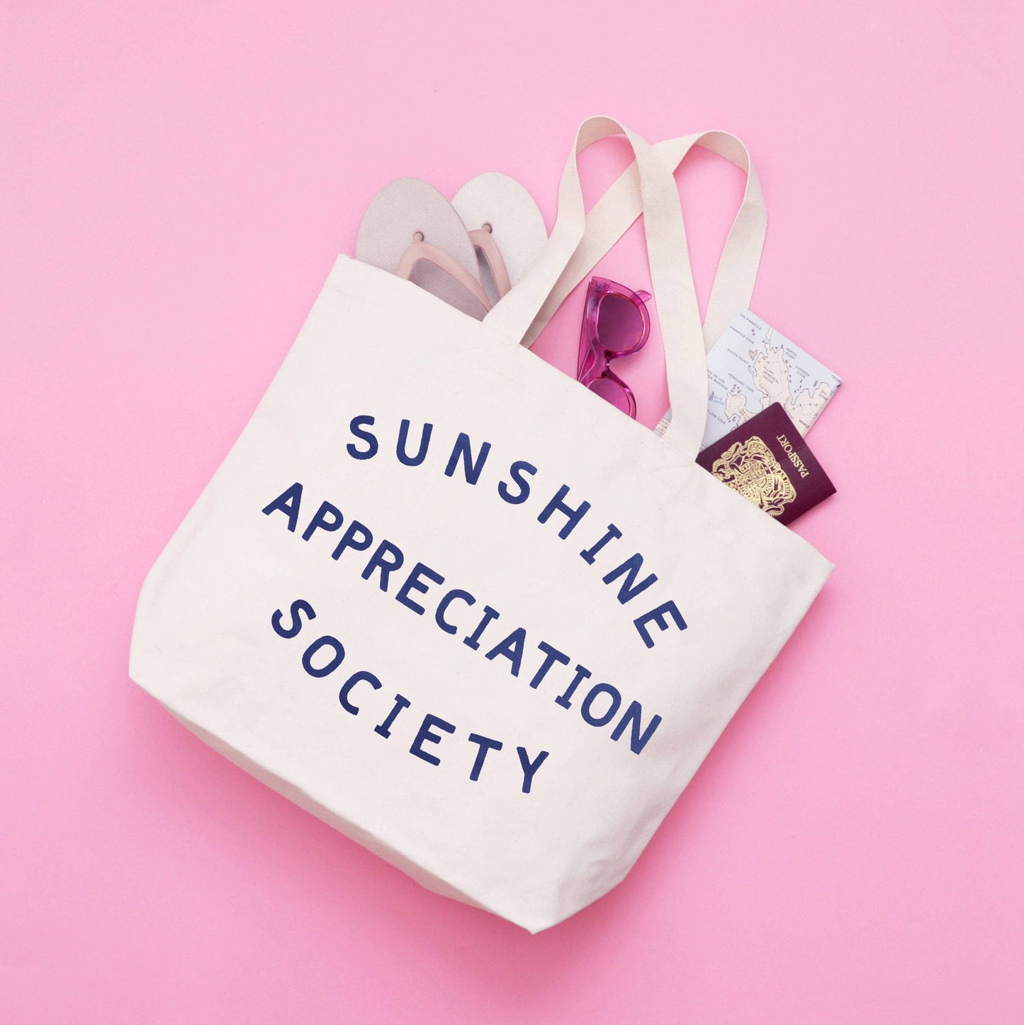 Alphabet Bags: Sunshine Appreciation Society - Big Canvas Tote Bag