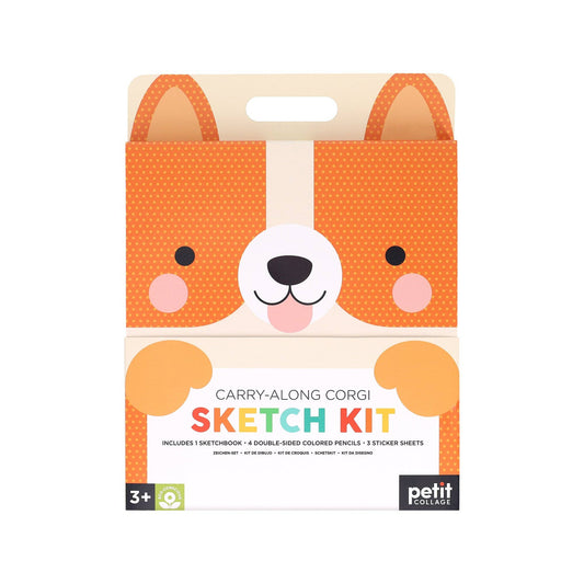 Petit Collage: Carry-Along Corgi Sketch Kit