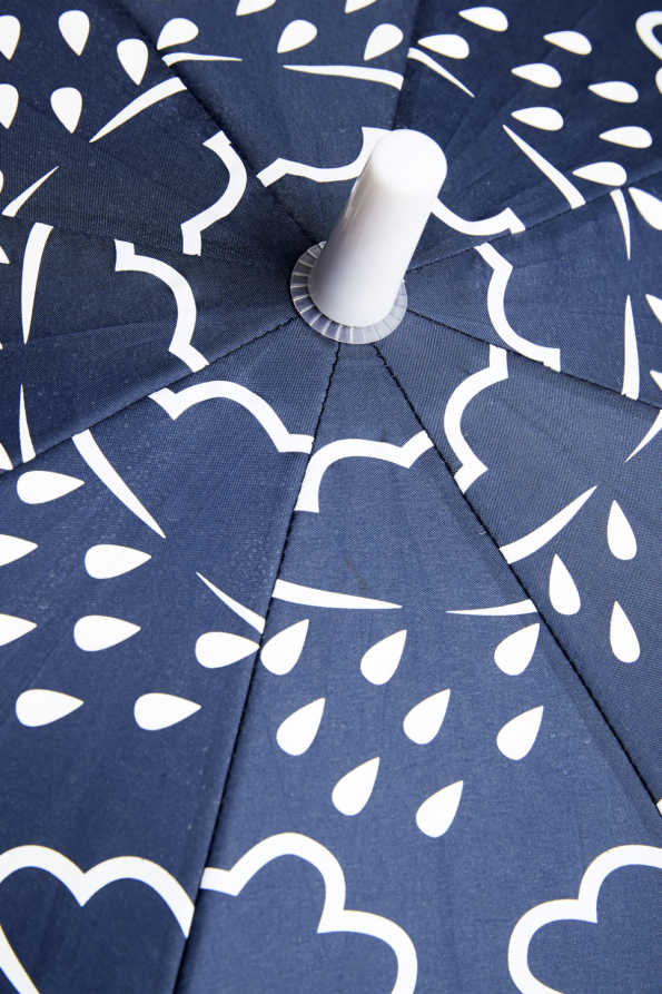 Grass & Air: Colour-Revealing Kids Umbrella in Navy