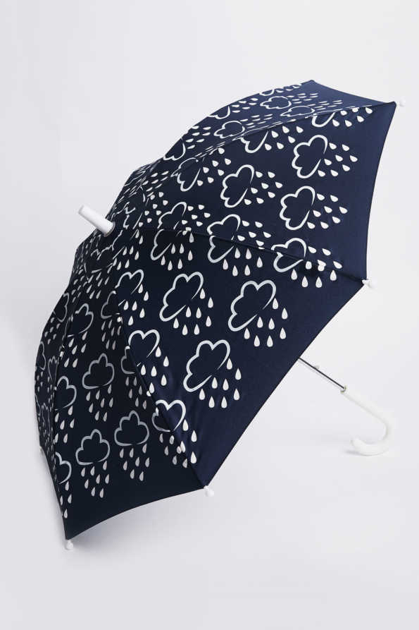 Grass & Air: Colour-Revealing Kids Umbrella in Navy